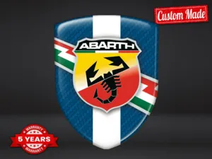 Fiat Abarth Etiqueta Impermeable Moderna Máximo Pro Duradera